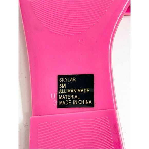 Dolce‎ Vita Jelly Sandals Womens Size 5 Skylar Pink Spiked Slip On Slides - Picture 8 of 9